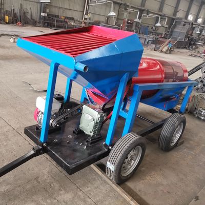 금 광산 장비 금 세척 공장 소형 이동 트럼멜 스크린 용량에 따라