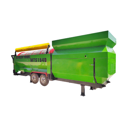 6200 KG 용량 회전 드럼 트롬멜 스크린 원형 진동 토양 콤포스트 기계