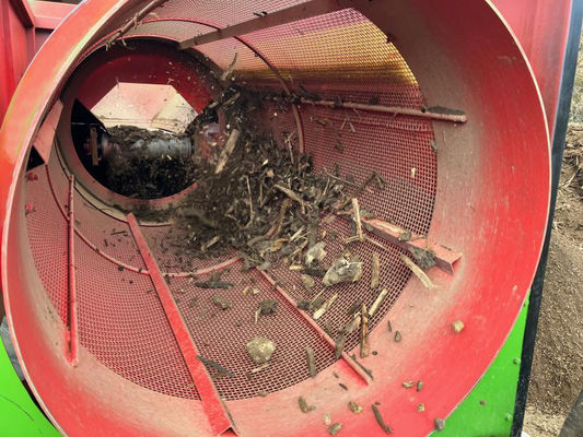 더러운 토양을 제거 필터 비료 곡물 분리를위한 모바일 비료 트럼블 스크린