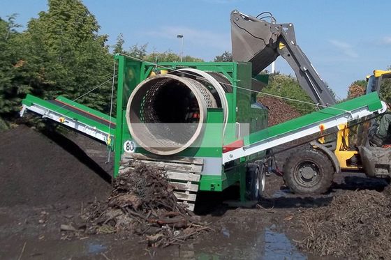 고 용량 GTS 1540 이동 트럼 스크린 콤포스트 로터리 드럼 스크린 판매