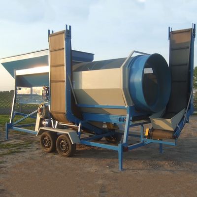 스크리닝 콤포스트 시빙 로터리 트럼멜 스크리닝 머신 30-150 톤 / 시간 용량