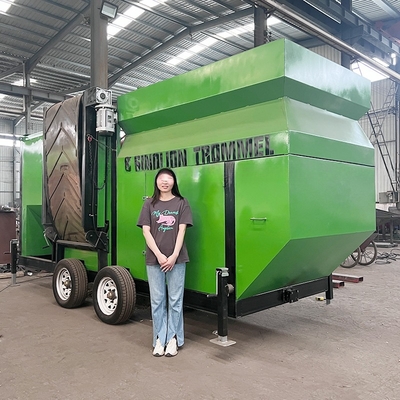 광산 분리 모바일 트럼블 세탁기 2000 KG 휴대용 회전 드럼 스크린