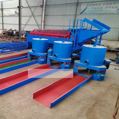 바위 공급 크기 300mm 미만의 이동 트럼벨 금 세척 공장