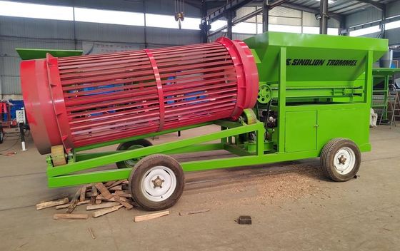 220V/380V 중량 소형 이동식 목재 칩 톱스먼지 바위 토양 돌 트럼멜 스크린