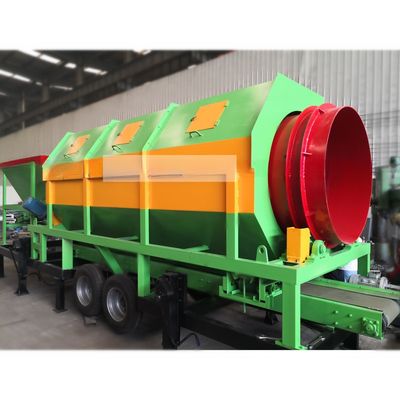 300mm 미만 먹이 크기 토양 모래 트럼블 스크리닝 기계 가루 비료