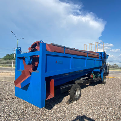 시간당 50-500 톤 용량 이동식 금 추출 장비 금 세척 트럼블 스크린