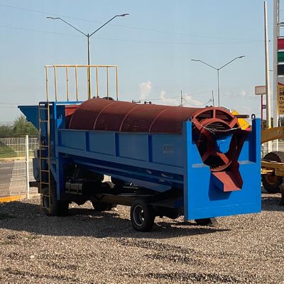 시간당 50-500 톤 용량 이동식 금 추출 장비 금 세척 트럼블 스크린