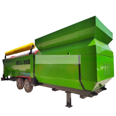 모바일 트롬멜 드럼 시트 스크린 분리 기계 컨베이어 각 25도 2200 KG