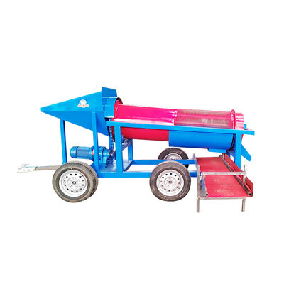 블루 5-10톤 모바일 금광 세탁 공장 미니 모바일 금광 트럼블 스크린