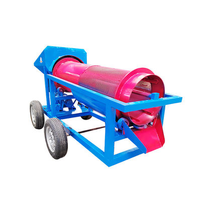 블루 5-10톤 모바일 금광 세탁 공장 미니 모바일 금광 트럼블 스크린