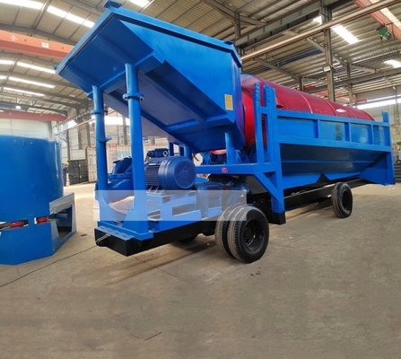 80-150t/h 용량 강철 광물 분리 금과 다이아몬드 광산 모바일 트럼멜 스크린