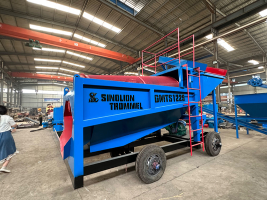 알루비얼 골드 모바일 트럼멜 세탁 공장용 1900 KG 금 기계 분리기