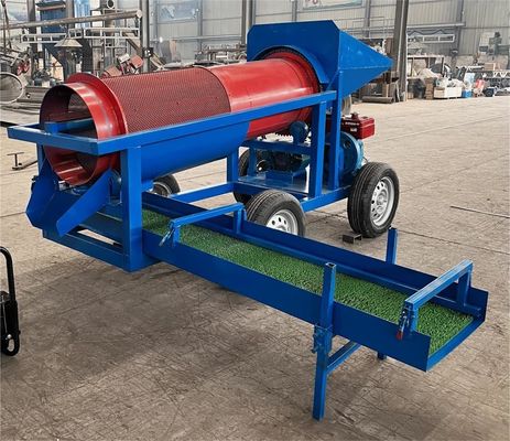 소 용량 모바일 알루비얼 모래 금 세탁 공장 트럼블 스크린 운송 용이