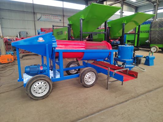 소 용량 모바일 알루비얼 모래 금 세탁 공장 트럼블 스크린 운송 용이