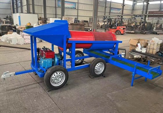 소 용량 모바일 알루비얼 모래 금 세탁 공장 트럼블 스크린 운송 용이