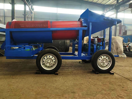 10톤 용량 금 이동 트럼블 스크린 미니 금 세탁 공장 광산 장비