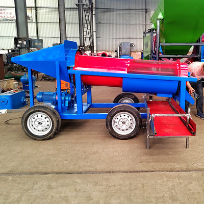 소 용량 10 톤 이동 금 모래 분리기 광산 트롬멜 스크린 세척 공장