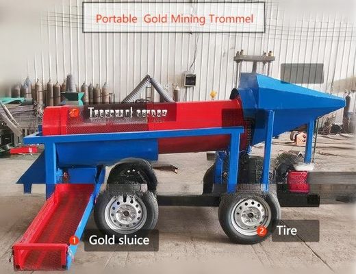 모바일 금광 트럼멜 스크린 5-10 톤 알루비얼 플랜트 사용자 정의 옵션