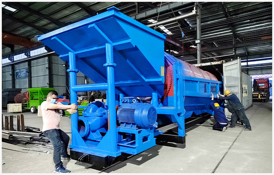 콜롬비아 골드 트럼멜 스크린 플랜트 5.5KW 전력 및 6mm 미만의 배charge 크기
