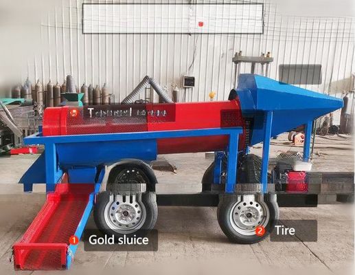 간편하게 작동 금 광산 계획 5-10t / h 작은 금 세탁 기계 미니 금 트럼블