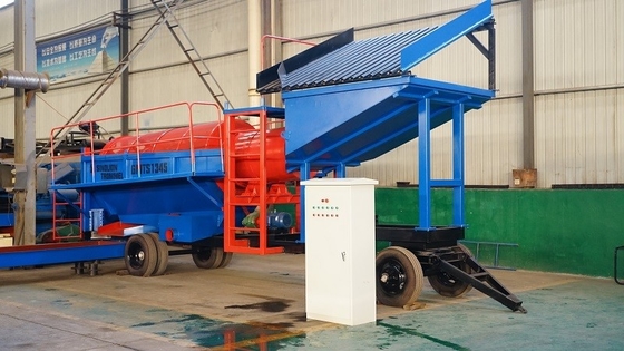 80-150t/h 이동성 금 광석 세척 플랜트 모든 기능을 가진 트럼블 세척기