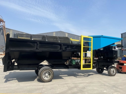 80-150t/h 이동성 금 광석 세척 플랜트 모든 기능을 가진 트럼블 세척기
