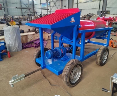 1.5 KW 미니 트럼벨 플랜 소 금 트럼벨 세탁 공장 600 KG 알루비얼 금에 적합