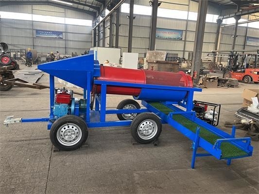 620 KG 금 채굴 트럼블 기계 공급 크기 300mm 이하 휴대용
