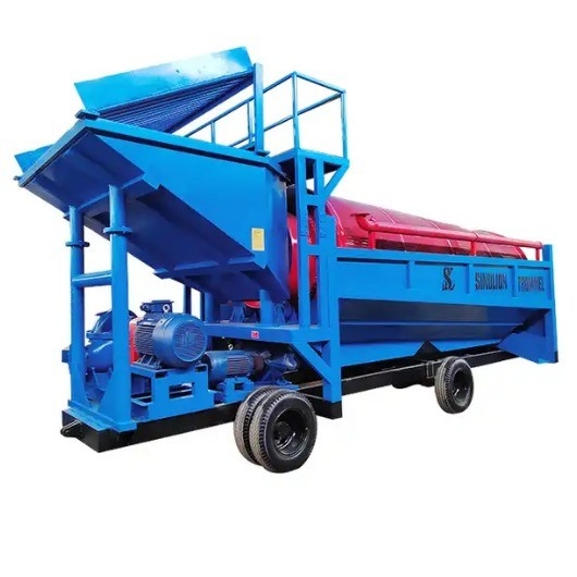 알루비얼 골드 모바일 트럼멜 세탁 공장용 1900 KG 금 기계 분리기